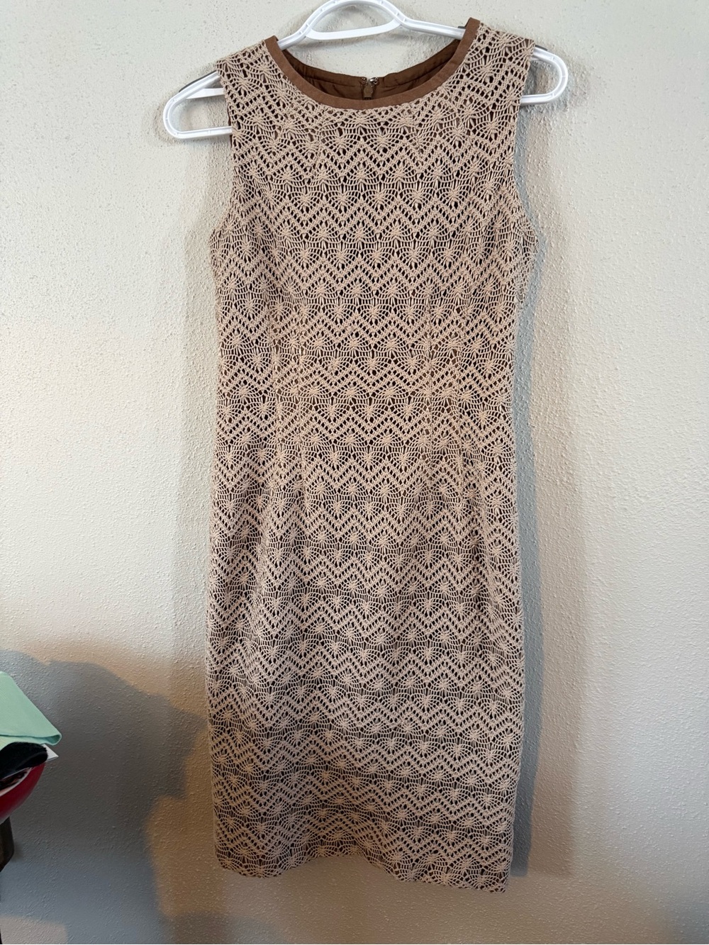 Anne Klein Nude Lace Sheath Dress